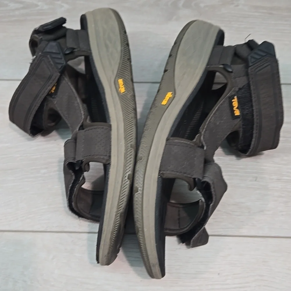 Teva Mens Vibram Brown Sport Sandals with Adjustable Straps Shoes Sz 8
